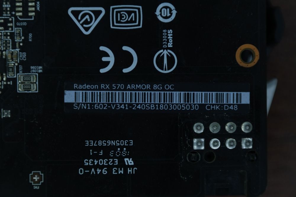 Видеокарта RX 570 8GB MSI ARMOR
