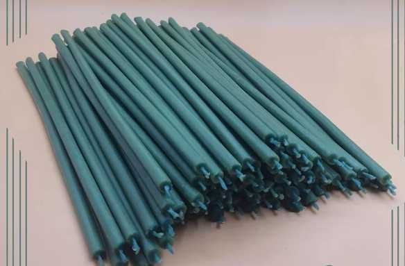 Свечи восковые зеленые 20 тг