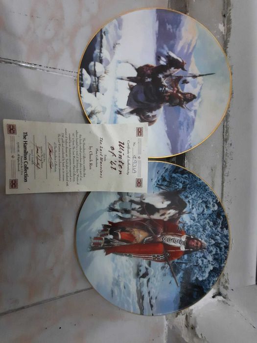 сувенири чинии с сертификат закупени в търг в Англия