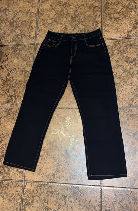 Blugi EVISU Jeans EVI denim vintage retro oversize premium / size L