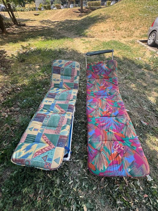 Сгъваеми шезлонги 2бр с шалтета