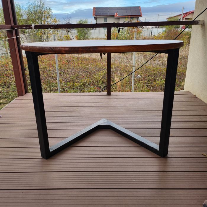 Vand masa rotunda hand made