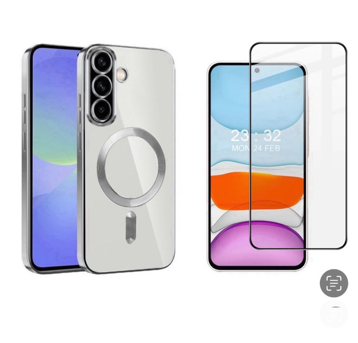 Husa Soc Magsafe Color + Folie Sticla - Samsung A16/A17/A26/A36/A56