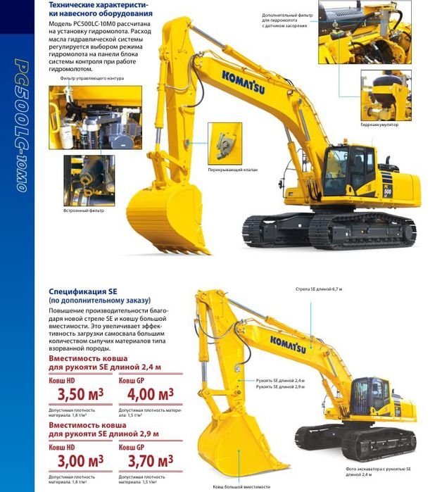 Экскаватор гусеничный KOMATSU PC500LC 50тонн (Япония) Наличии