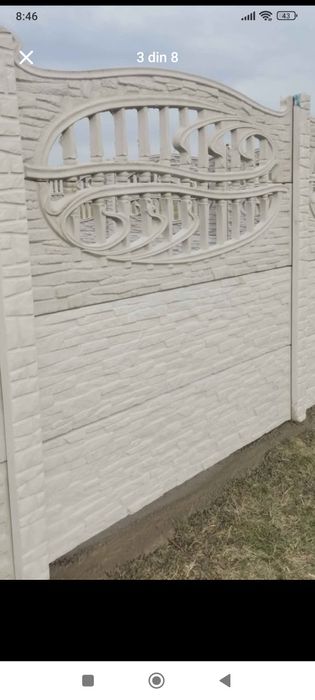 Gard din plăci de beton