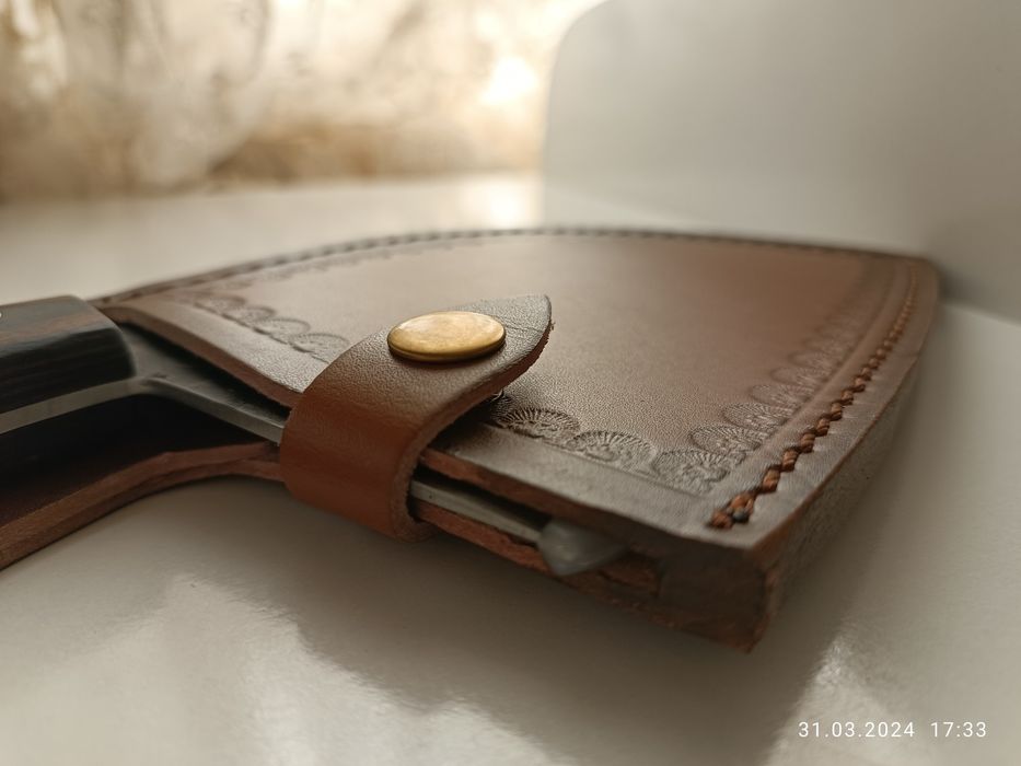 Сербский нож!!!В кожаной кобуре весом 500гр