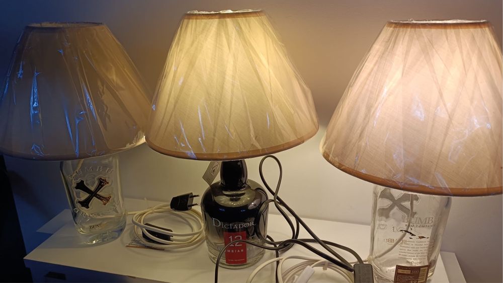 Veioza facuta manual sticla bautura Bumbu hand made