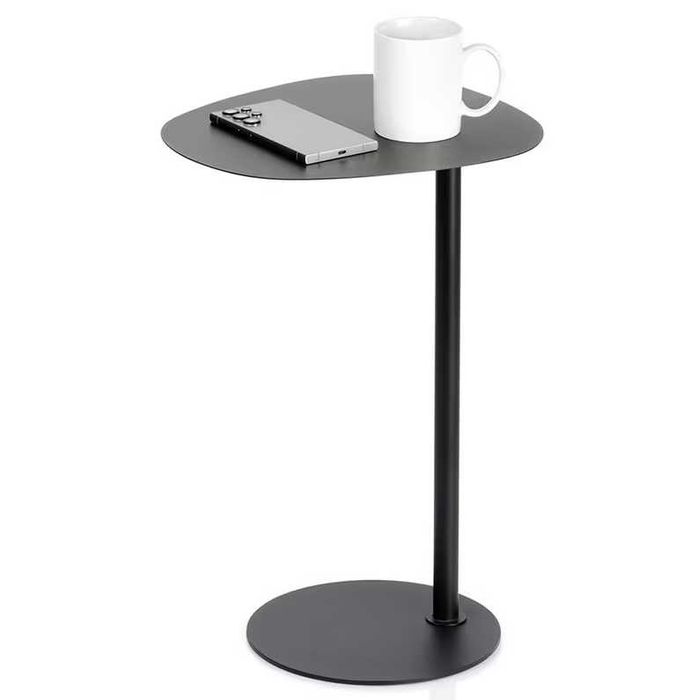 Masuta NOUA de cafea neagra din metal, 35X25X53cm, noptiera