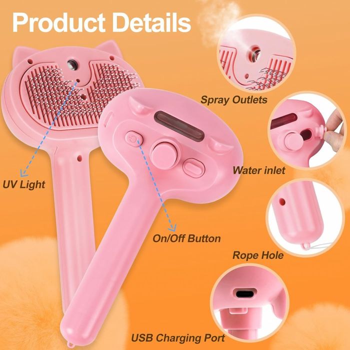 Парна четка 4 в 1 за домашни любимци