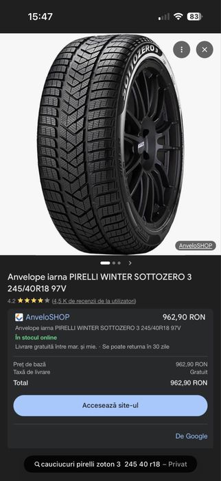 Vand Cauciucuri r18 iarna