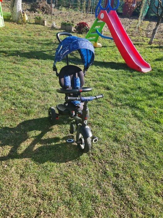 Tricicletă pliabilă cu roți gonflabile sun baby qplay rito - blue