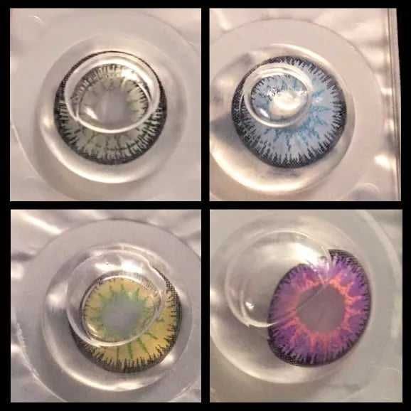 100% покривни цветни контактни лещи