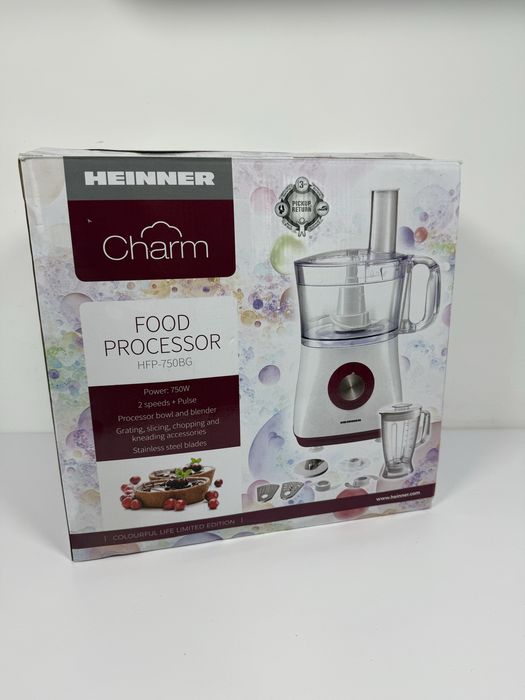 Robot de bucătărie Heinner Charm HFP-750BG, 750W, Nou Sigilat