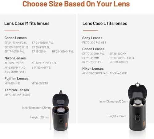 Чанта Калъф за обектив DSLR с магнитно закопчаване омекотена подплата