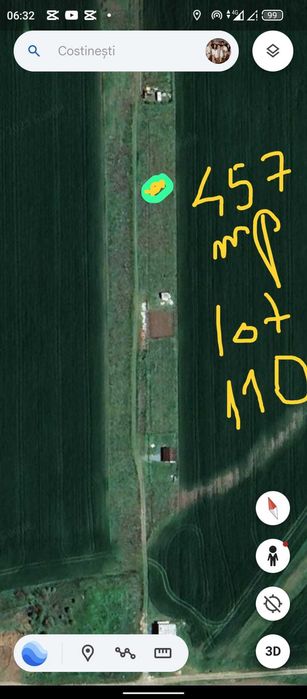 Vand teren Costinesti, 457 mp