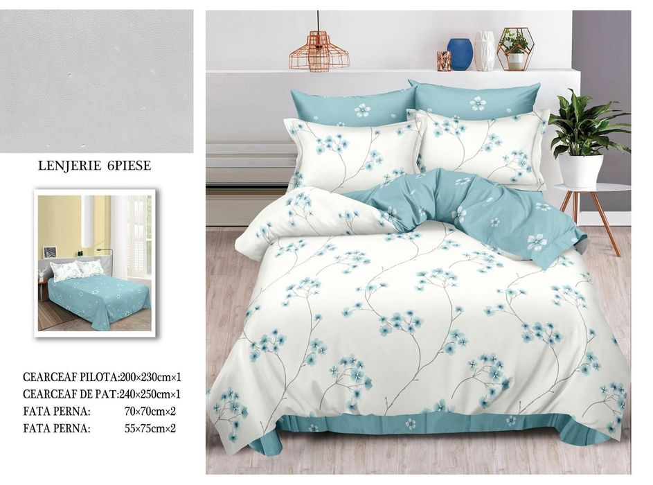 Lenjerii bumbac tip finet 6 piese