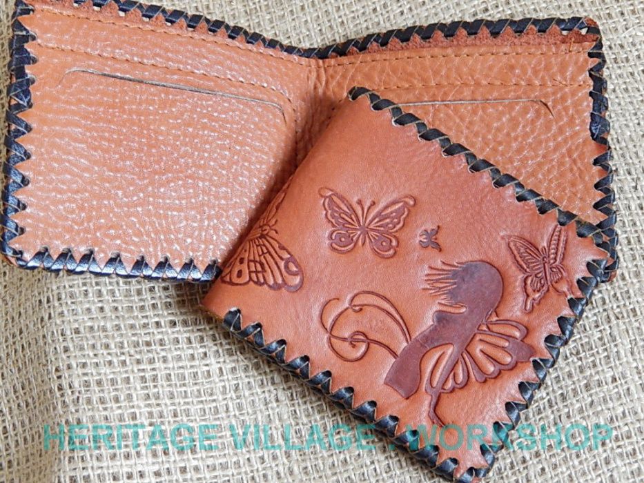Кожаное портмоне ручной работы.