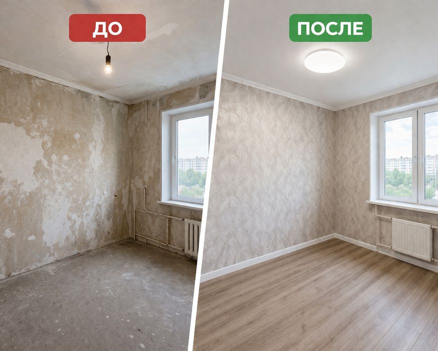 Поклейка обоев, покраска