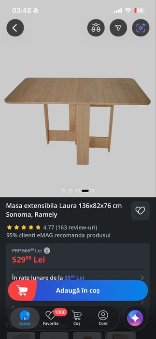 Masa extensibila