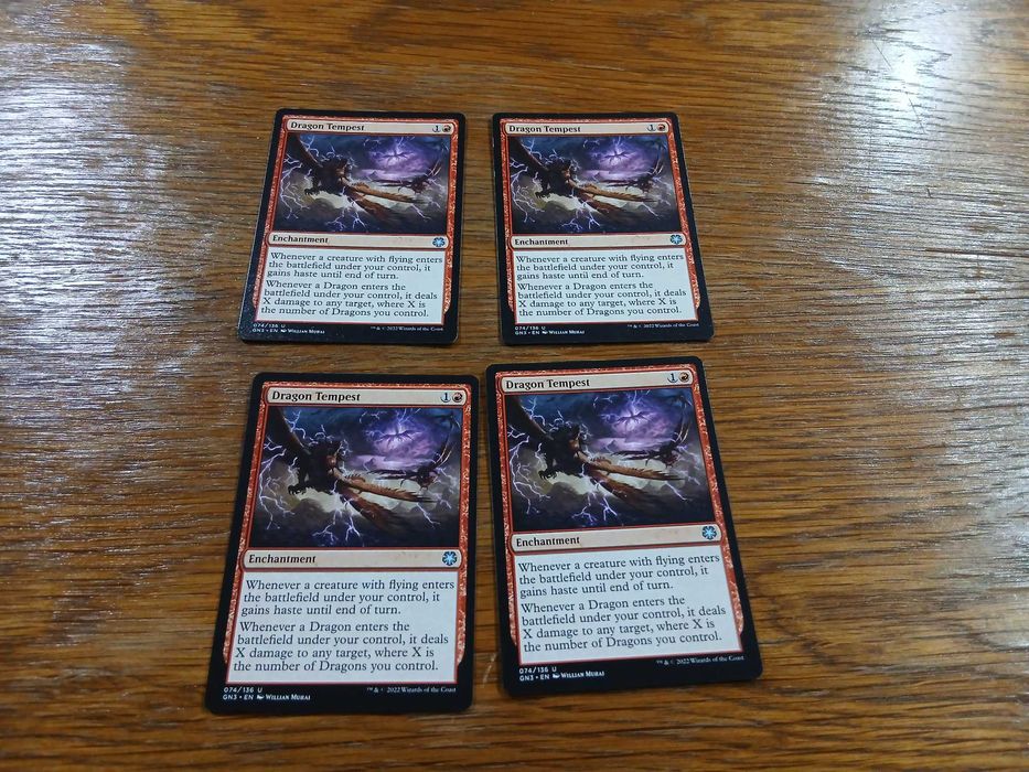 set 4 carti joc Dragon Tempest (GN3) pt Magic The Gathering