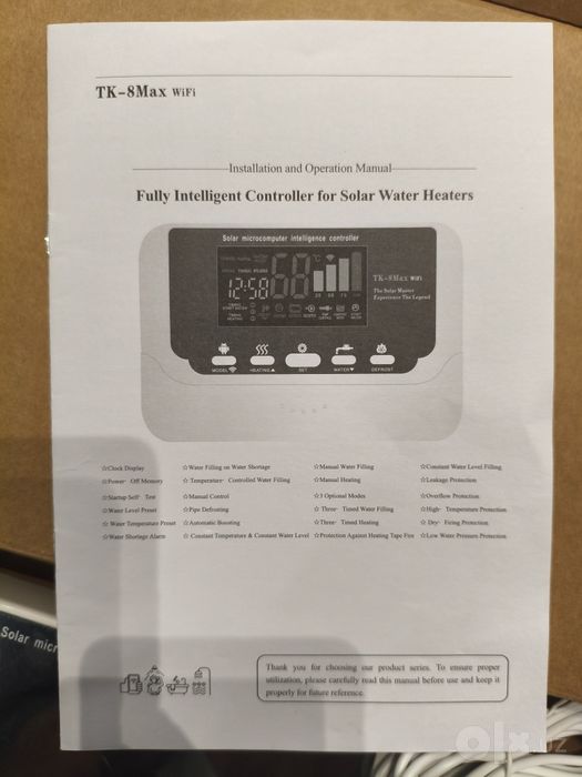 TK-8Max Wifi
TK-8Max WiFi — контроллер для солнечного водонагр