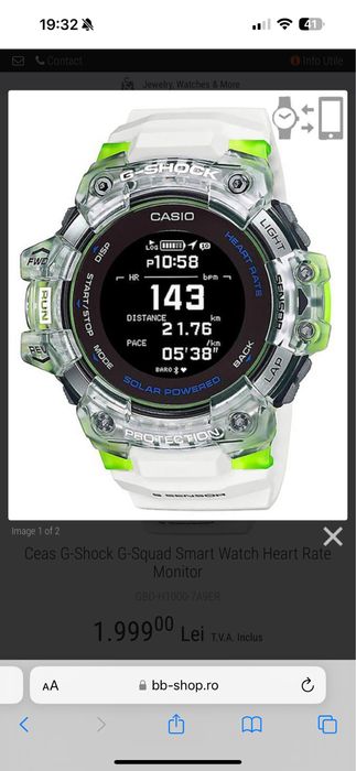 Ceas G-Shock G-Squad Smart Watch Heart Rate Monitor