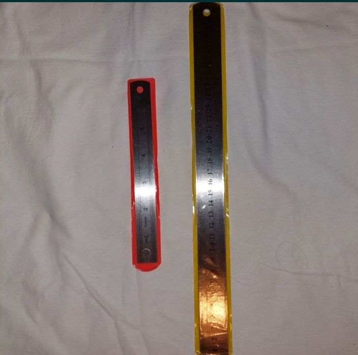 Set doua liniare inox  de 15 respectiv 30 cm