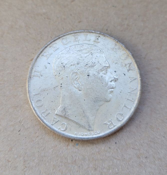 Moneda veche argint România 250 de lei 1939.