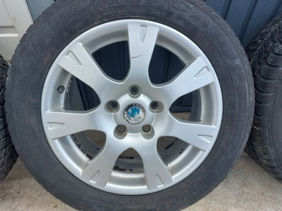 Set jante aliaj R16 5x112 6.5J ET50 cu anvelope M+S 205 55 16