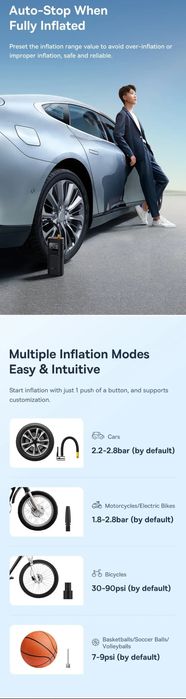 Baseus Автомобильный насос SuperMini Pro Series Car Inflator
Inflator