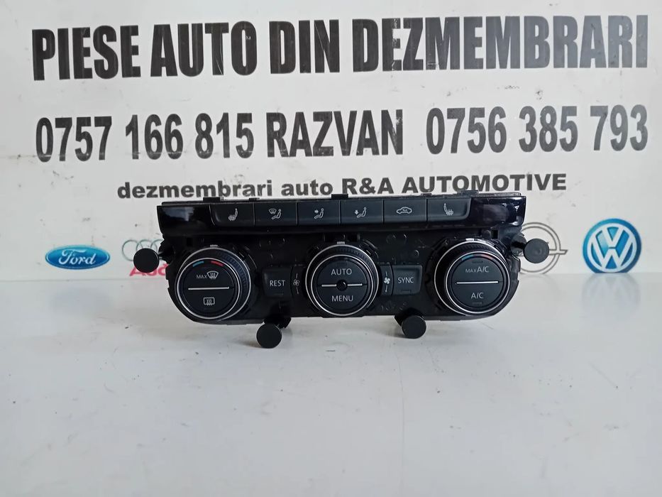 Panou Modul Comenzi Clima Dublu Climatronic Vw Passat B8 Arteon Cod 5G0907044DP Incalzire In Scaune