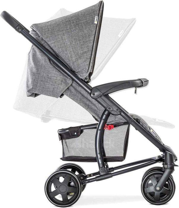 3 в 1 Бебешка Количка - Hauck Malibu 4 Trio Set H-14608 Столче за Кола и Кош за Новородено, Сива!