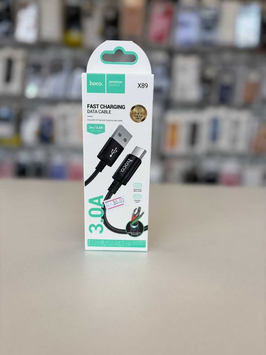 Cablu Date si Incarcare 2m, USB la USB-C, Hoco (X89) 2.4A
