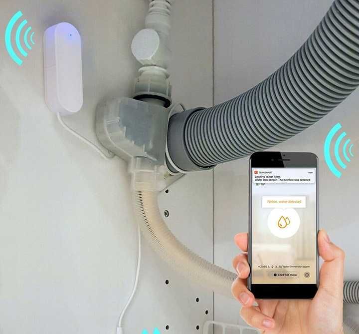 Смарт WiFi Сензор за Течове и Наводнение Tuya / Smart Life