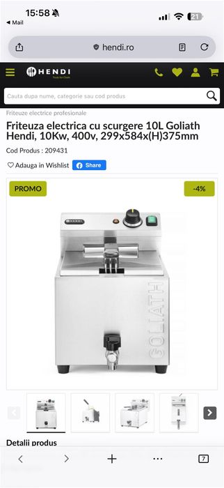 Vand Friteuza Electrică 10L!