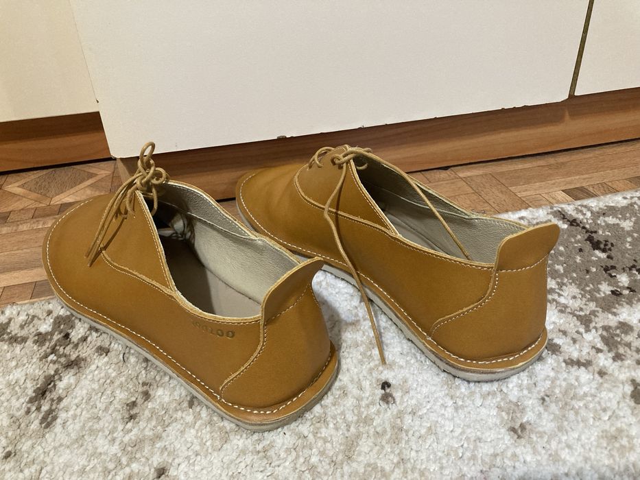 Кожени Боси обувки Zeazoo mery jane офис карамел