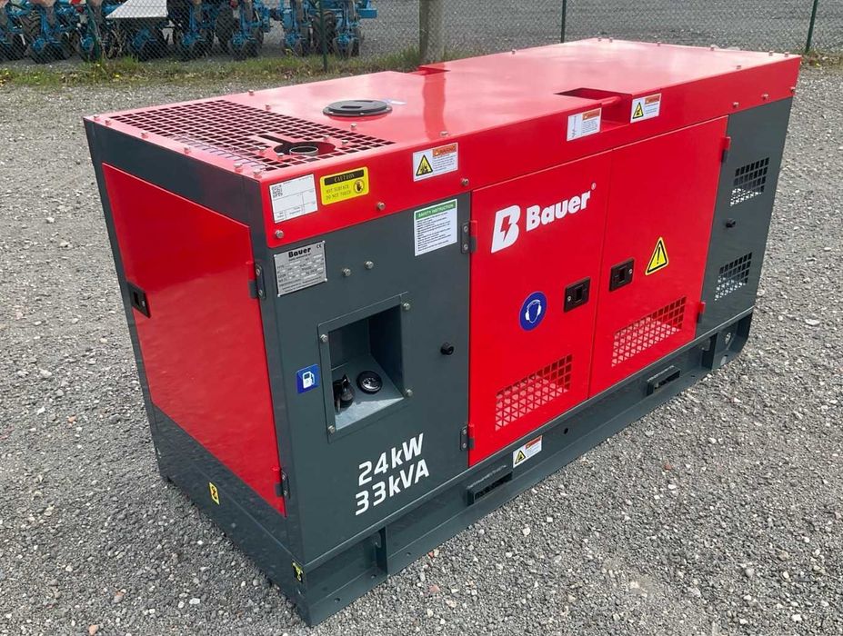 Generator diesel Bauer 24 kW / 30 kVA – 33 kVA – insonorizat, trifazic 400V