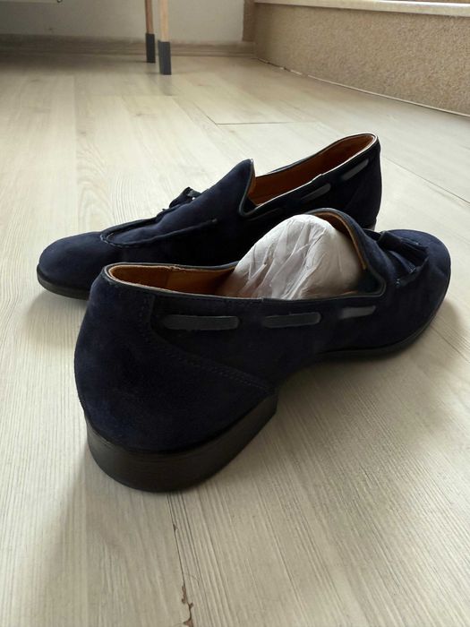 BIGOTTI Mocasini bărbătești bleumarin eleganți, mărimea 40