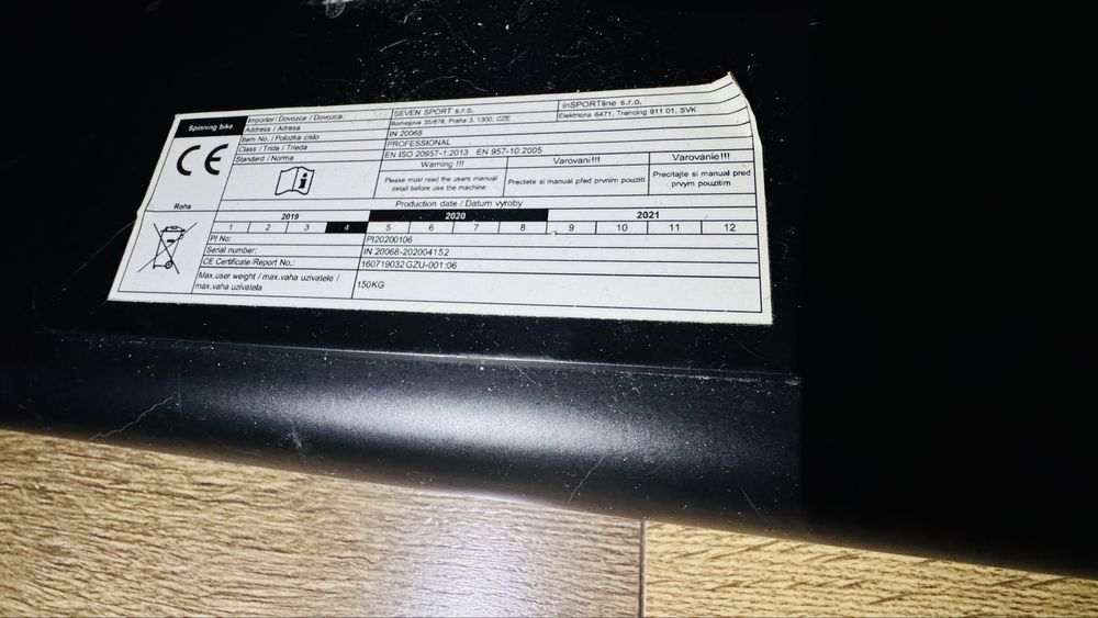 Bicicleta fitness indoor cycling inSPORTline inCondi S800i