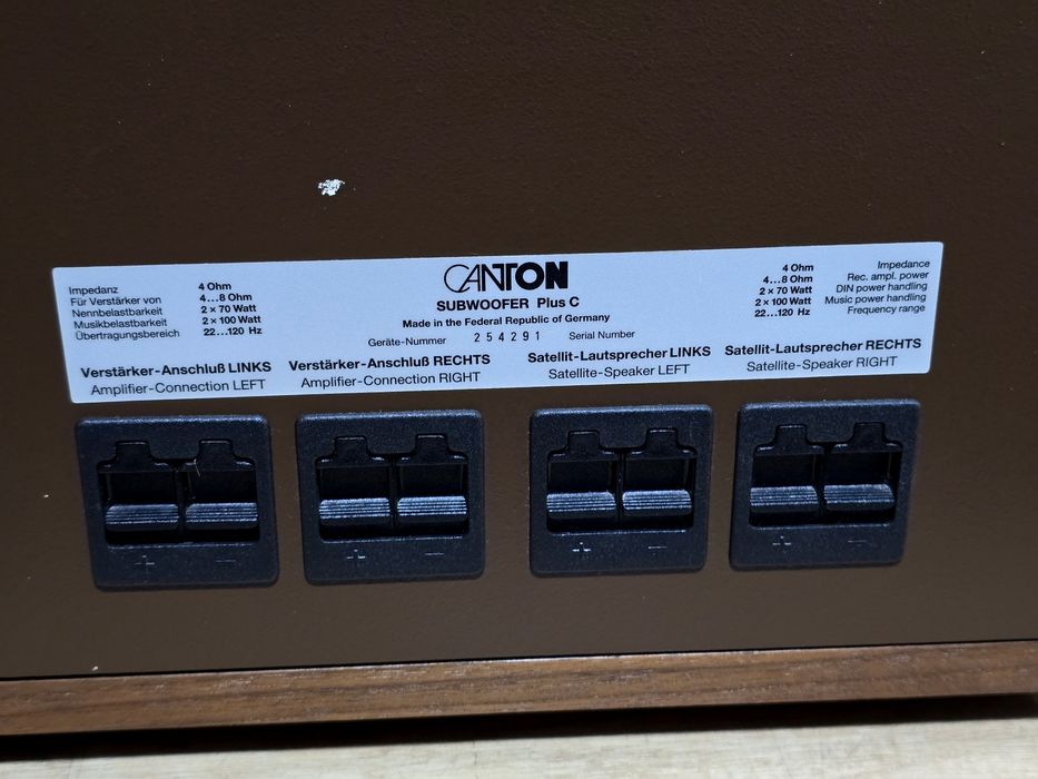 Subwoofer pasiv CANTON plus C stereo , retro ,nuc, 30cm, 12inch