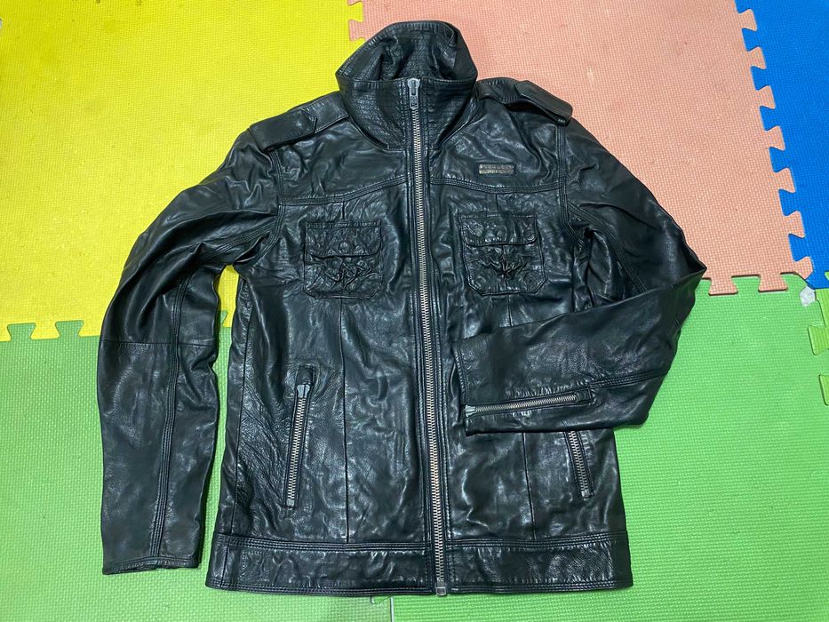 ''BLK DNM Leather Biker Jacket''оригинално кожено яке М размер