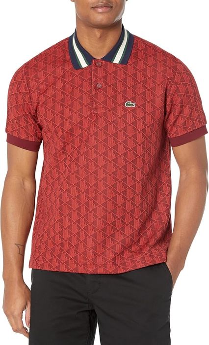 Lacoste Allover Monogram Polo-оригинална мъжка тениска