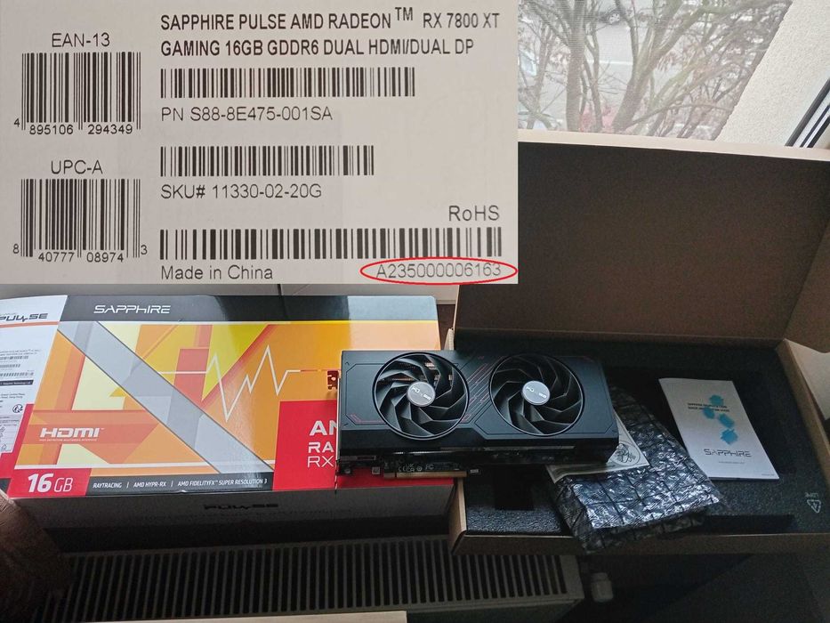 Vand placa video RX 7800XT Sapphire Pulse impecabila,accept orice test