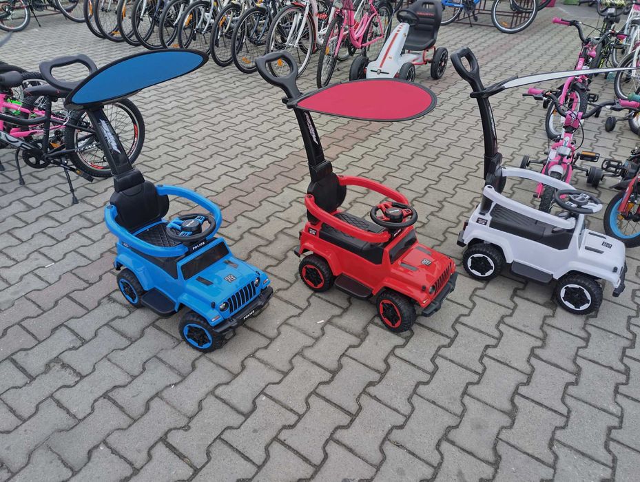 MONI Кола с дръжка 2в1 POLICE