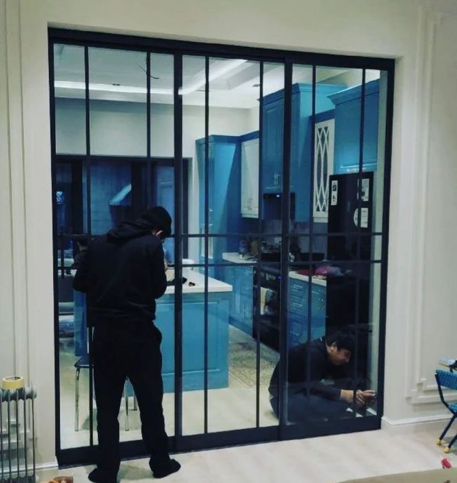 Лофт перегородки раздвижные Алюмин