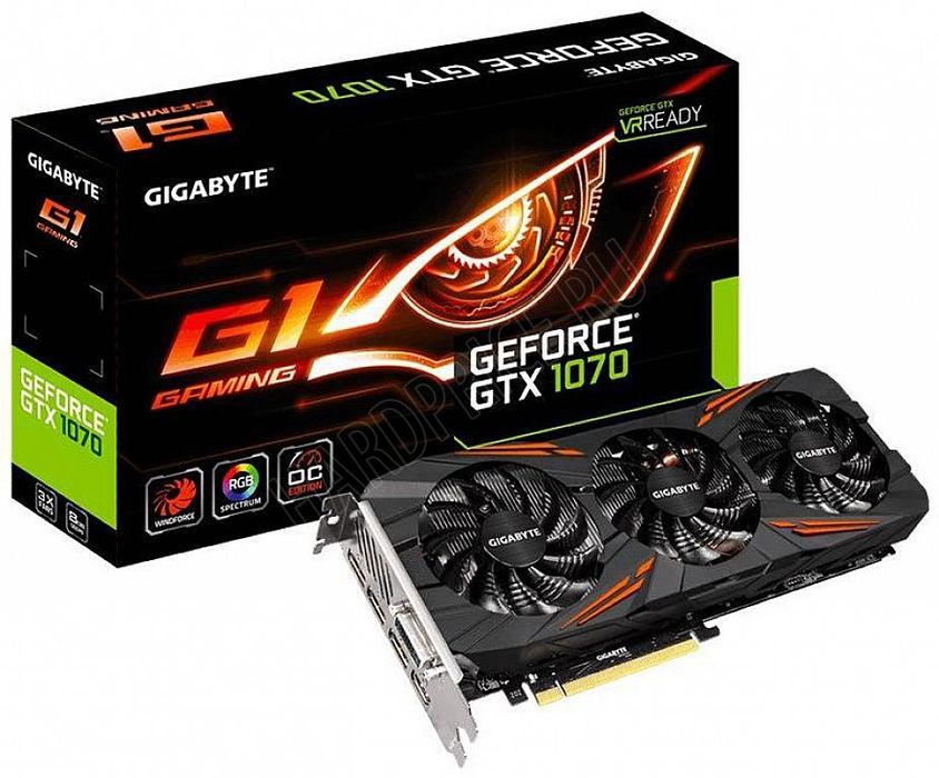 Видеокарта NVIDIA GeForce Gigabyte GTX 1070 G1 Gaming 8G