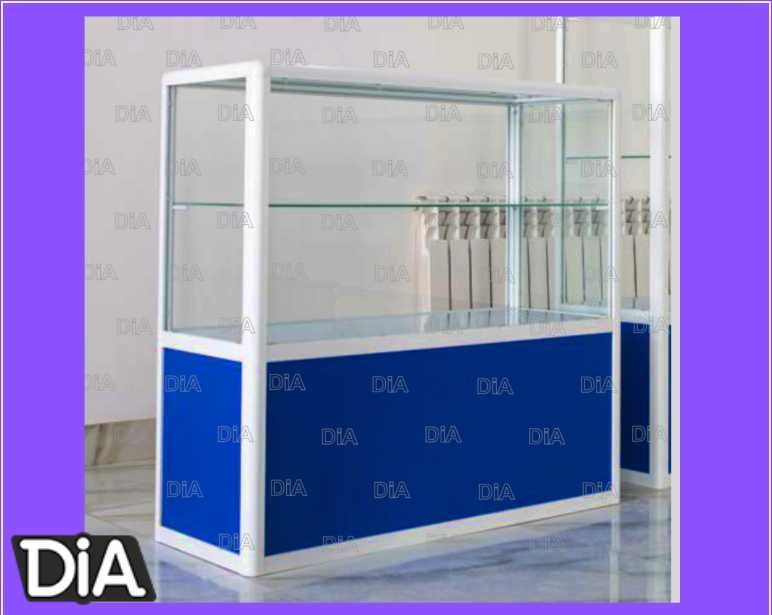 Прилавок витрина из профиля и стекла, торговые витрины для магазина