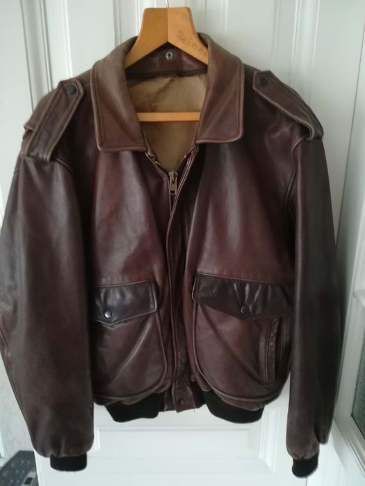 Geaca piele Maxam aviator xl bărbați