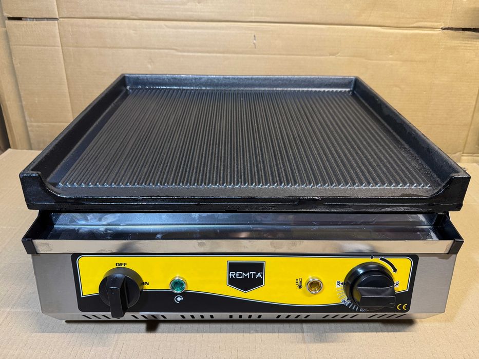 Професионална Електрическа Скара Чугунена Плоча Оребрена - 51 см