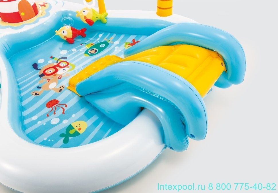 Надувной бассейн "Веселая рыбалка"(218×188×99) . БЕСПЛАТНО Доставка